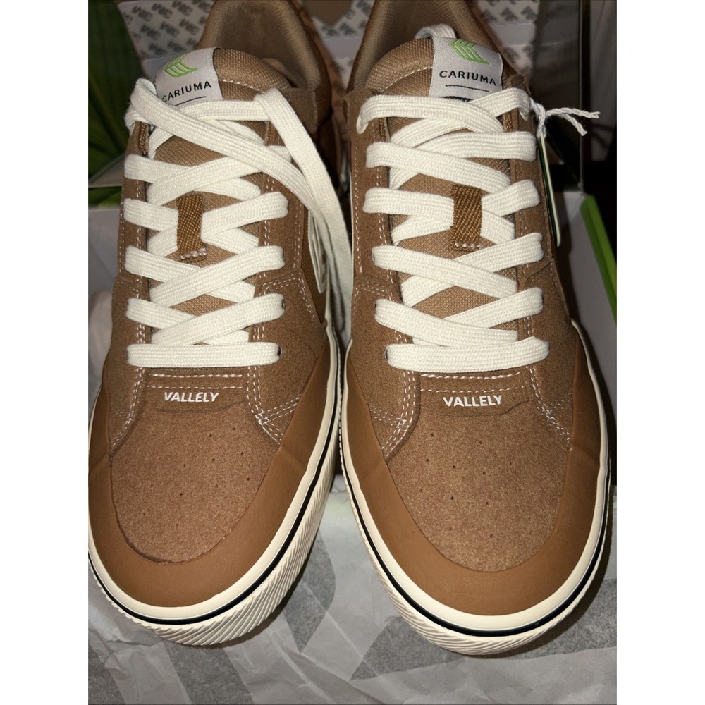 NIB Cariuma Vallely Men's 9 Women's 10.5 Camel Logo Sneaker Vegan Skate Lace Up - Picture 3 of 12